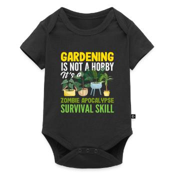 Pflanzenliebhaber Lustig Gartenarbeit Hobby - Baby Premium Kurzarmbody - Schwarz - Vorne