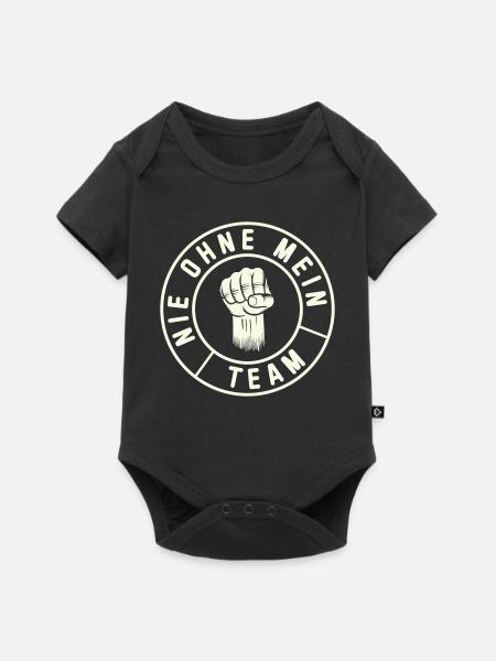 Mein Team Fist Emblem - Baby Premium Kurzarmbody - Schwarz