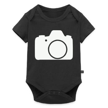 Conception des icônes de ligne de caméra - Body à manches courtes Premium Bébé - noir - Devant