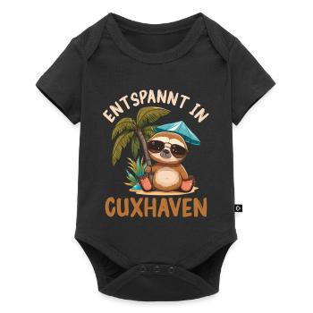 North Sea Holiday RELAXED IN CUXHAVEN Funny - Baby Premium short-sleeve bodysuit - black - Front