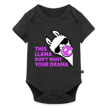 Ce lama ne veut pas de ta bulle dramatique - Body à manches courtes Premium Bébé - noir - Devant