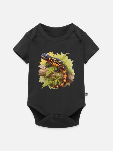 Feuersalamander Salamander - Baby Premium Kurzarmbody - Schwarz