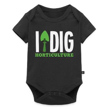 Horticulture Digging Plant Lover Garden Gardener - Baby Premium short-sleeve bodysuit - black - Front