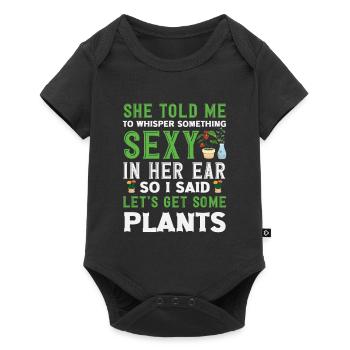 Let's Get Some Plants Funny Plant Lover - Baby Premium short-sleeve bodysuit - black - Front