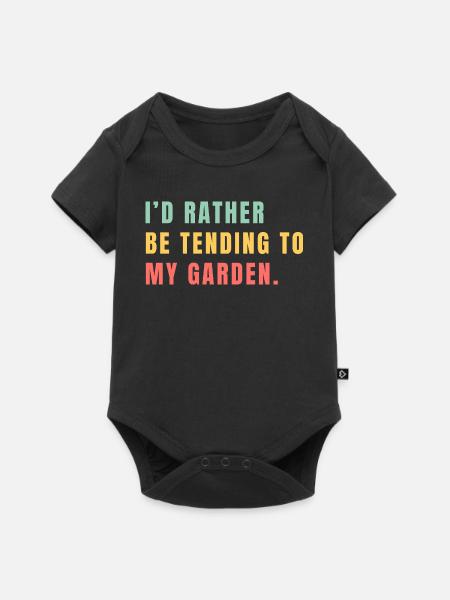 Gartenarbeit - Baby Premium Kurzarmbody - Schwarz