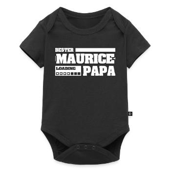 Geburt Maurice - Baby Premium Kurzarmbody - Schwarz - Vorne