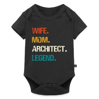 Wife Mom Architect Legend - Baby Premium Kurzarmbody - Schwarz - Vorne
