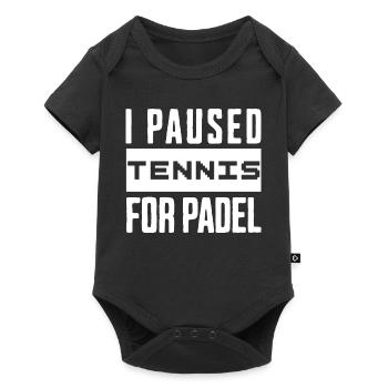 Tennis & Padel Hoodie or Cup for Padel Players - Baby Premium short-sleeve bodysuit - black - Front