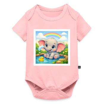 Elli the Elephant - Baby Premium short-sleeve bodysuit - rose - Front