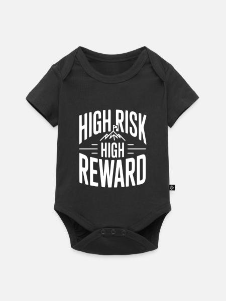 Hoher Risiko, hoher Ertrag - Baby Premium Kurzarmbody - Schwarz