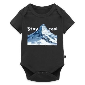 Berglandschaft Stay Cool - Baby Premium Kurzarmbody - Schwarz - Vorne