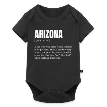 Arizona Solar Power Graph - Baby Premium short-sleeve bodysuit - black - Front