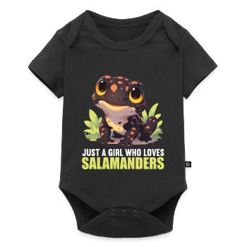 Feuersalamander Salamander - Baby Premium Kurzarmbody - Schwarz - Vorne