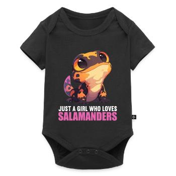 Feuersalamander Salamander - Baby Premium Kurzarmbody - Schwarz - Vorne