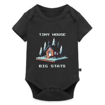 Tiny House, Grandes Valeurs | Minimalisme - Body à manches courtes Premium Bébé - noir - Devant