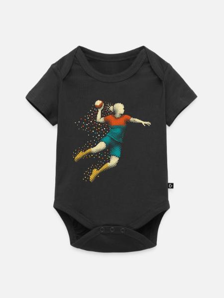 handball mädchen - Baby Premium Kurzarmbody - Schwarz