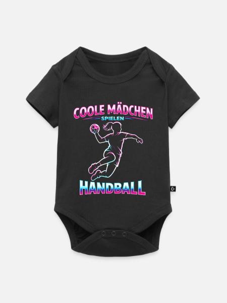 handball mädchen weihnachten geschenk - Baby Premium Kurzarmbody - Schwarz