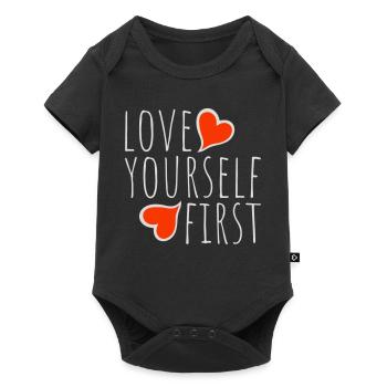 Love Yourself First Self-Love Self-Care - Baby Premium short-sleeve bodysuit - black - Front