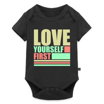 Love Yourself First Self-Love Self-Care - Baby Premium short-sleeve bodysuit - black - Front