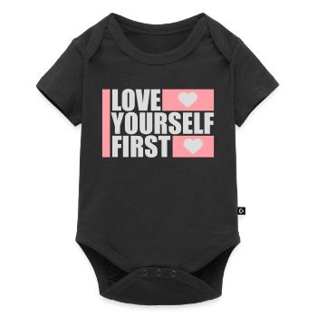 Love Yourself First Self-Love Self-Care - Baby Premium short-sleeve bodysuit - black - Front
