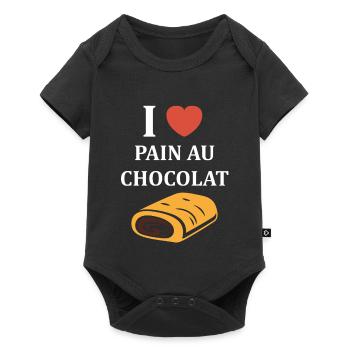 chocolatine - Baby Premium short-sleeve bodysuit - black - Front