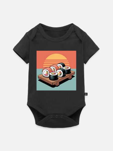 Sushi - Baby Premium Kurzarmbody - Schwarz