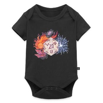 RPG Tabletop D20 Dice Gift Magician - Baby Premium short-sleeve bodysuit - black - Front