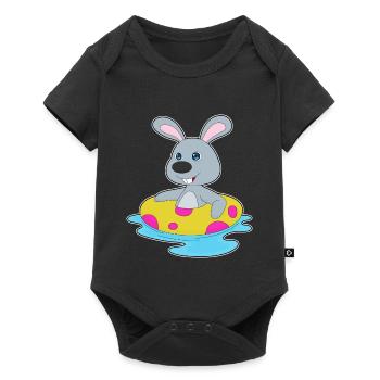 Été de la piscine de natation Bunny - Body à manches courtes Premium Bébé - noir - Devant