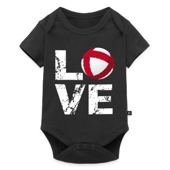 Love Radball, Radballer, Hallenradsport - Baby Premium Kurzarmbody - Schwarz - Vorne