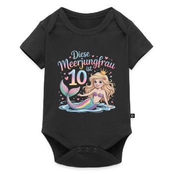Cette sirène a 10 ans de fille 10 ans - Body à manches courtes Premium Bébé - noir - Devant