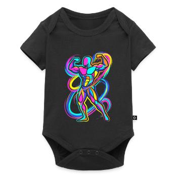Culturiste - Body à manches courtes Premium Bébé - noir - Devant