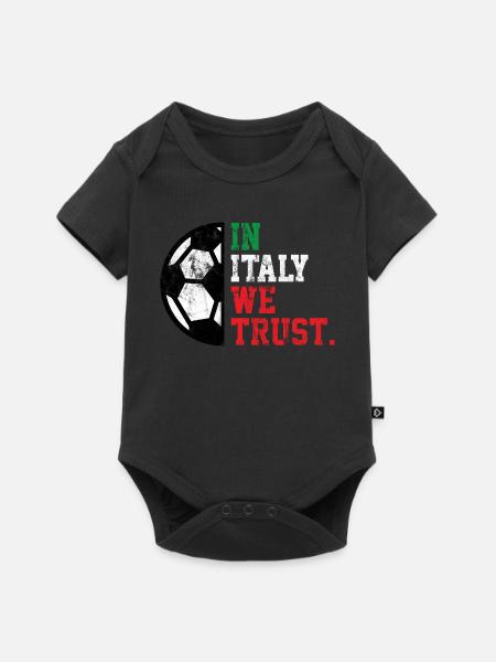 In Italia we trust - Baby Premium Kurzarmbody - Schwarz