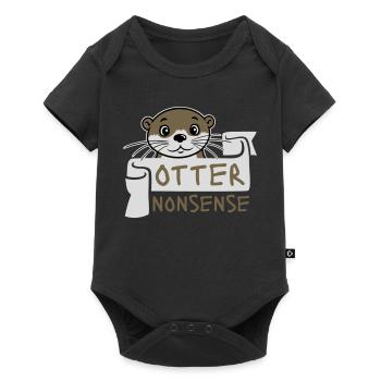Otter Nonsense Lustig Wortspiel Otter Liebe Spruch - Baby Premium Kurzarmbody - Schwarz - Vorne