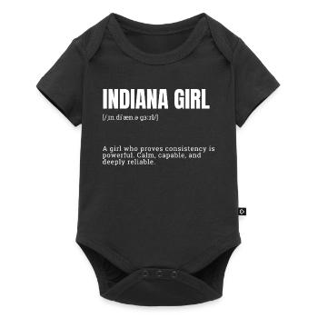 Indiana Girl: Consistent typo statement - Baby Premium short-sleeve bodysuit - black - Front