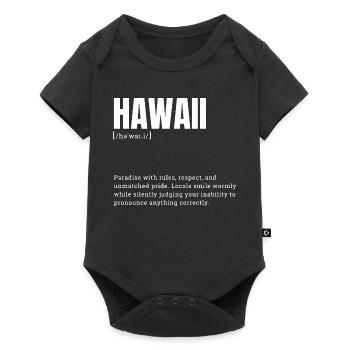 Langue de la fierté hawaïenne - Body à manches courtes Premium Bébé - noir - Devant