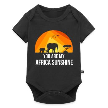 Safari Afrique Savane Éléphant de savane - Body à manches courtes Premium Bébé - noir - Devant