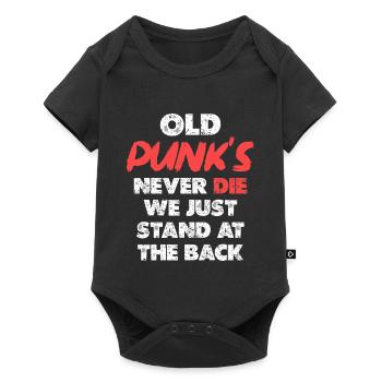 Old Punks Never Die Artwork - Baby Premium short-sleeve bodysuit - black - Front