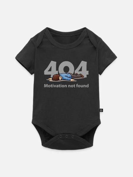 Motivation nicht gefunden – Fehler 404 - Baby Premium Kurzarmbody - Schwarz