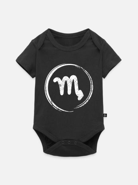 Skorpion-Sternzeichen des Horoskops - Baby Premium Kurzarmbody - Schwarz