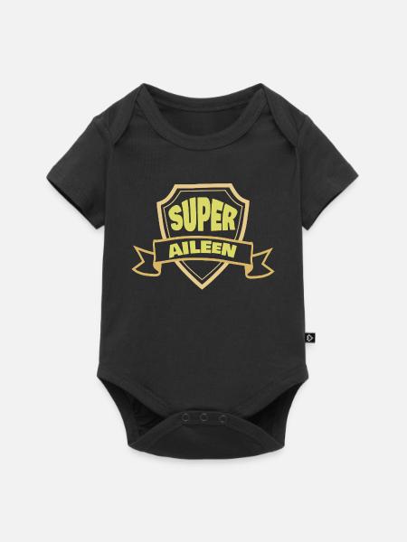 Aileen - Baby Premium Kurzarmbody - Schwarz