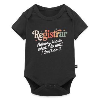 Proud school secretary heart of school office everyday life - Baby Premium short-sleeve bodysuit - black - Front