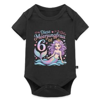 Diese Meerjungfrau Ist 6 Mädchen 6. Geburtstag - Baby Premium Kurzarmbody - Schwarz - Vorne