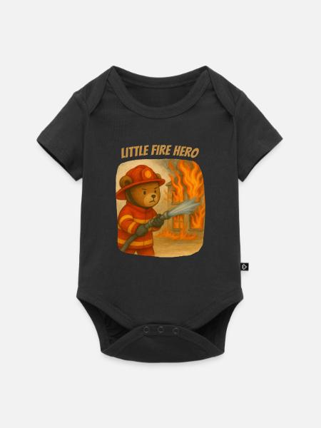 Petit pompier - Body à manches courtes Premium Bébé - noir