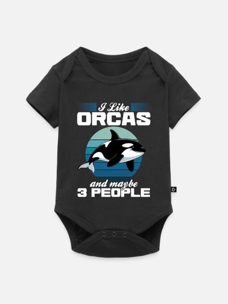 Funny Orca - Premium kortærmet baby-body  - sort