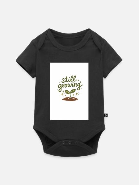 Still growing - Baby Premium Kurzarmbody - Schwarz