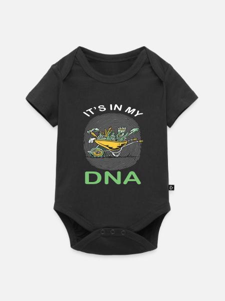 In Meiner Dna Pflanzenliebhaber Liebe Pflanzen - Baby Premium Kurzarmbody - Schwarz