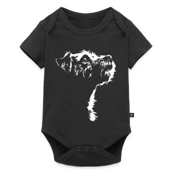 Border Terrier Silhouette Dog Dog Wilsigns - Baby Premium short-sleeve bodysuit - black - Front