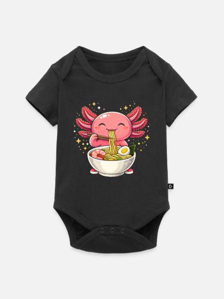 Ramenengelchen mit Nudeln - Baby Premium Kurzarmbody - Schwarz