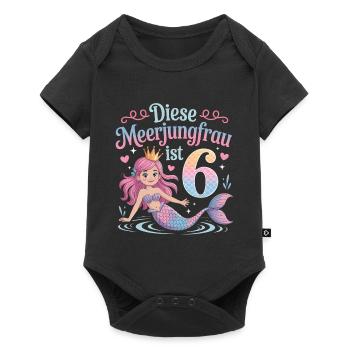 Diese Meerjungfrau Ist 6 Mädchen 6. Geburtstag - Baby Premium Kurzarmbody - Schwarz - Vorne