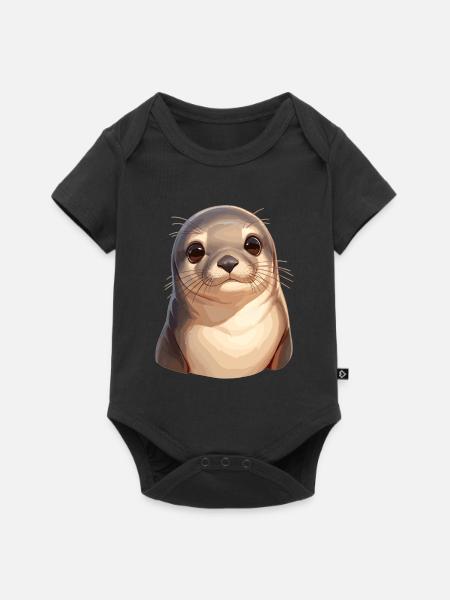 Seelöwen Seelöwe - Baby Premium Kurzarmbody - Schwarz